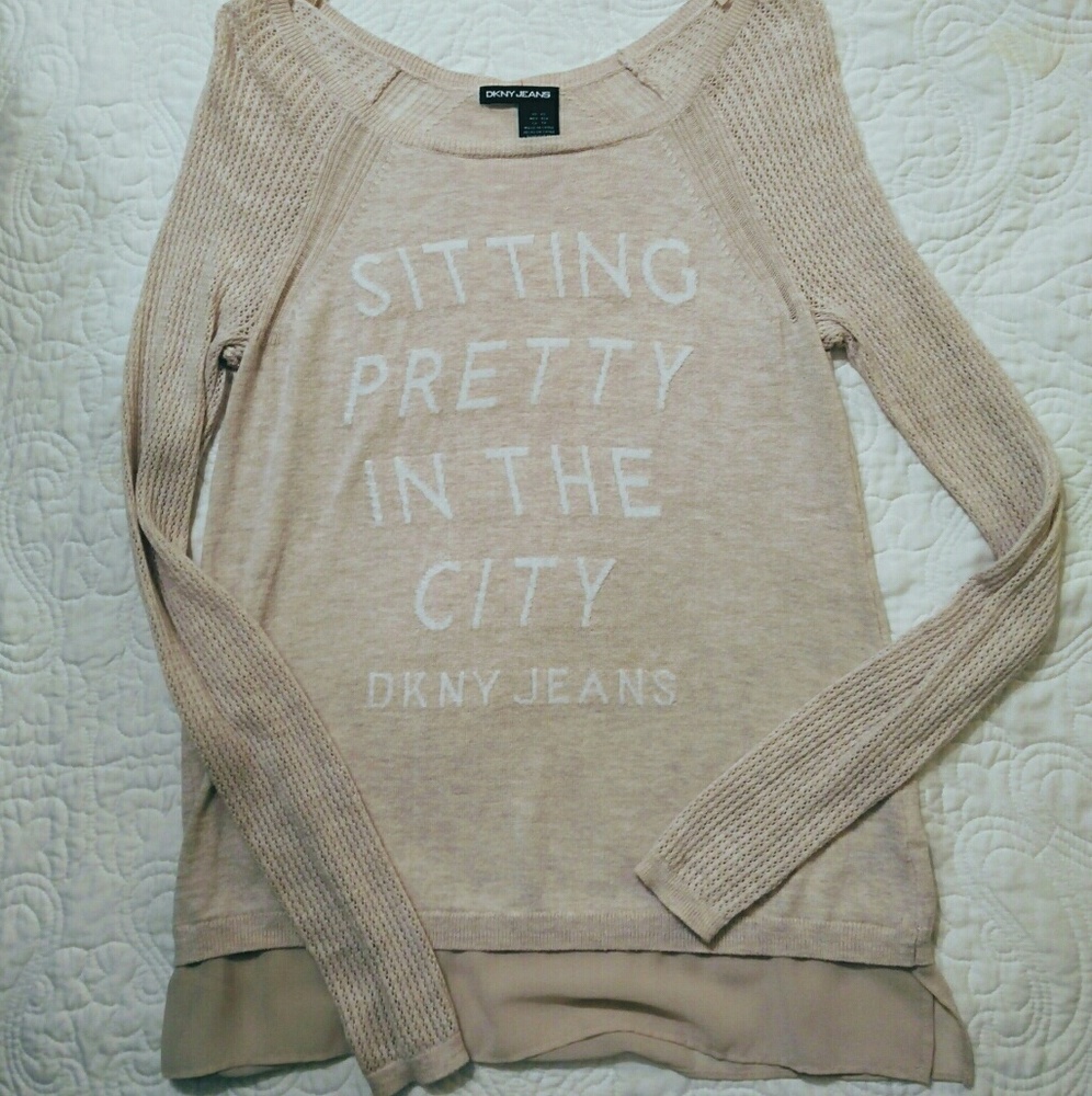 DKNY Waffle Knit Lightweight Top